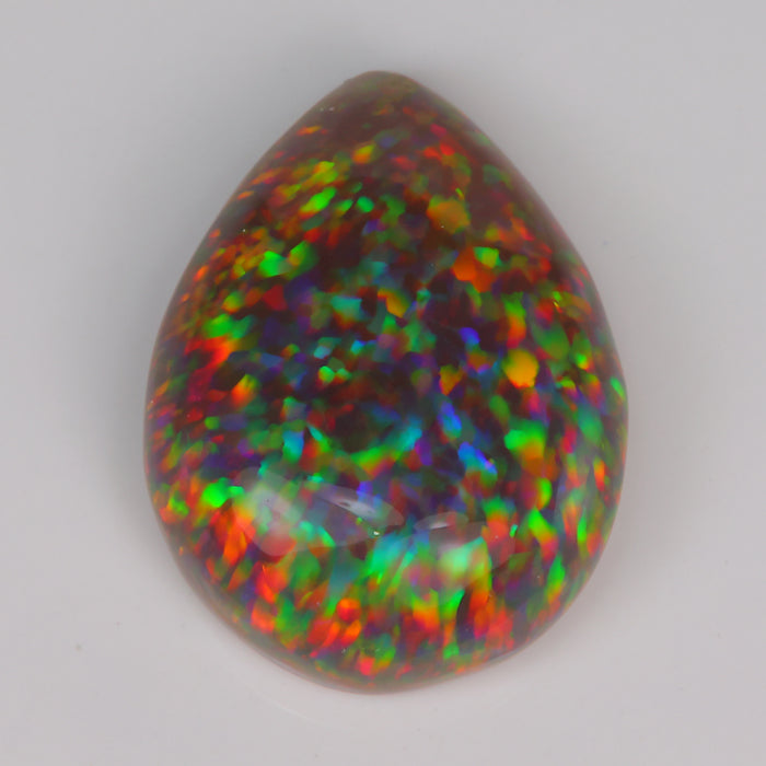 pear shape beautiful colorful black opal gemstone from ethiopia