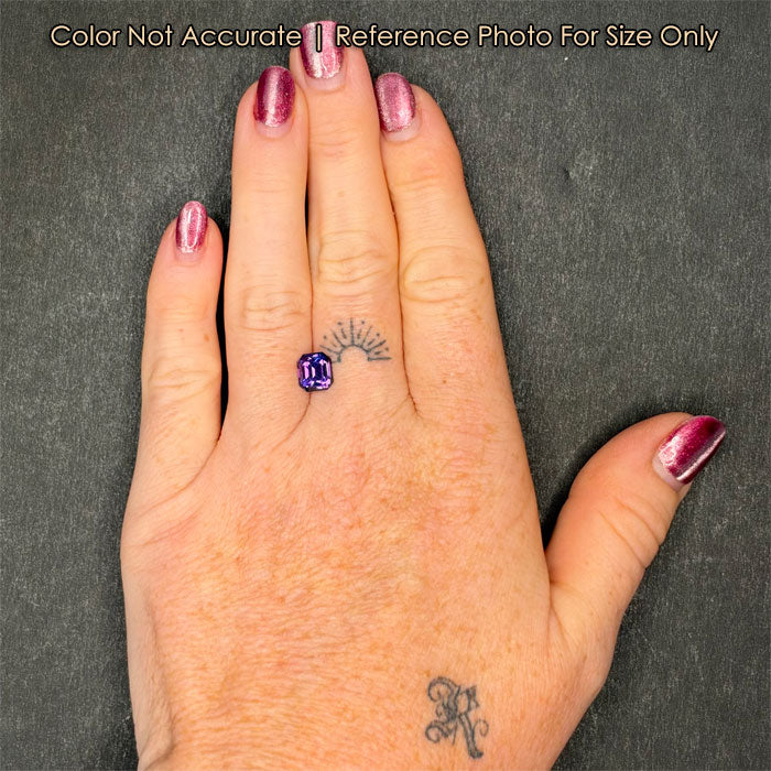 sapphire violet and blue on hand 