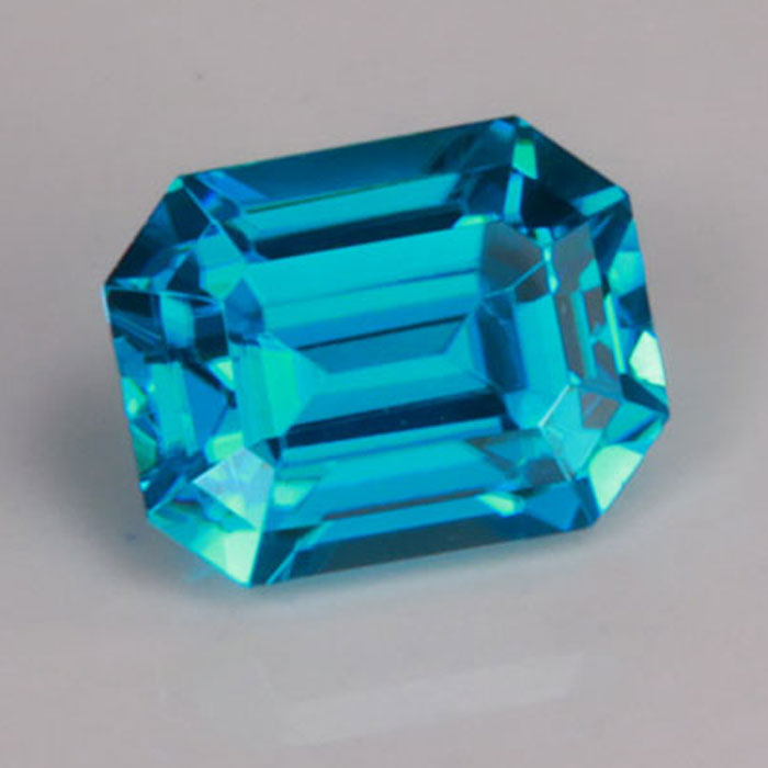 greenish blue zircon gemstone 