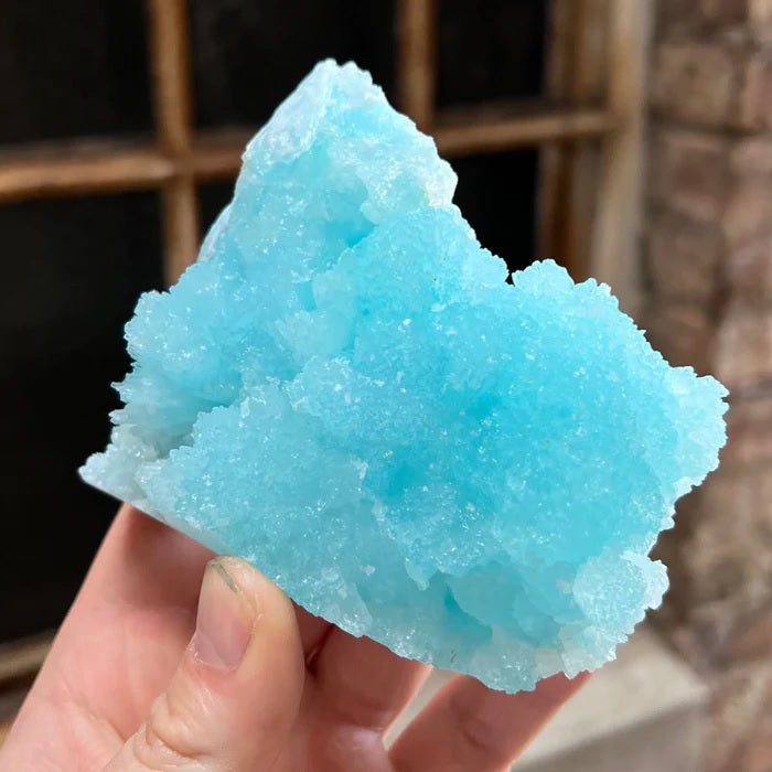 chinese blue aragonite mineral specimen