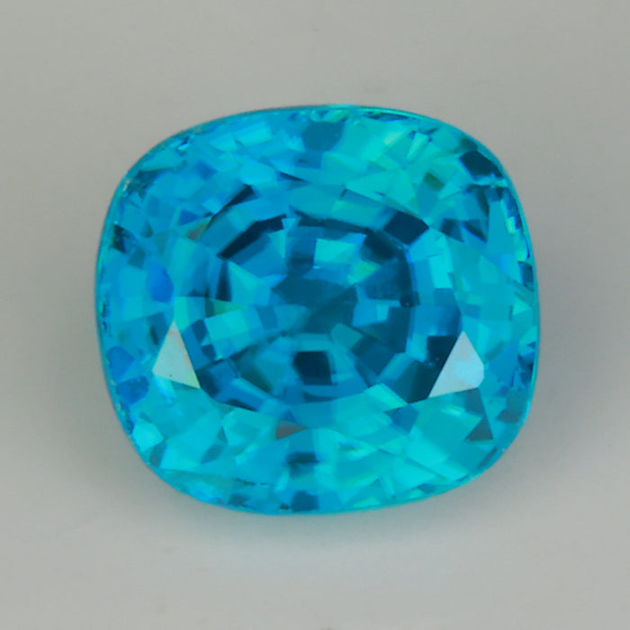 greenish blue zircon gemstone
