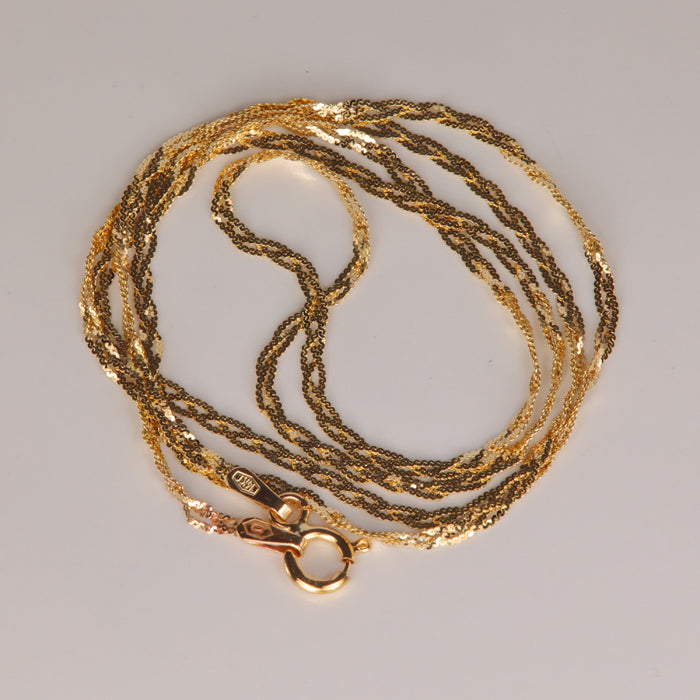 yellow gold braided s link estate chain