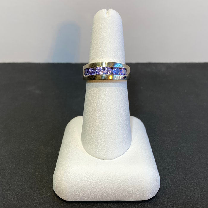 14k white gold tanzanite ring