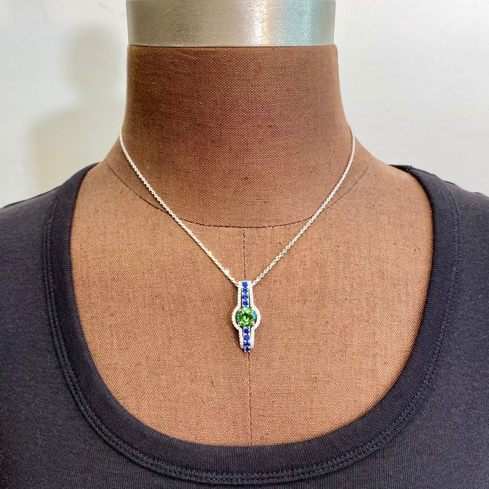 chrome tourmaline rare gems pendant