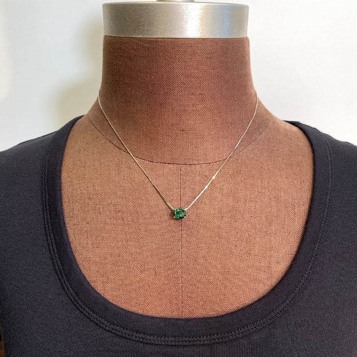 chrome tourmaline soltaire pendant