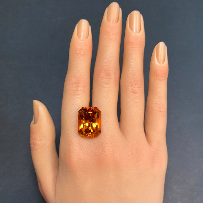 orange color citrine gemstone