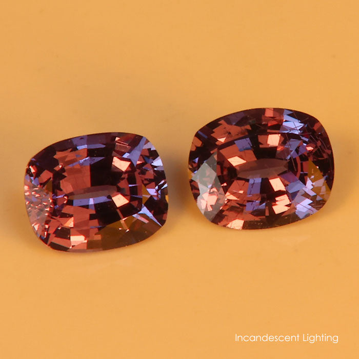 color change garnet gemstone incandescent light