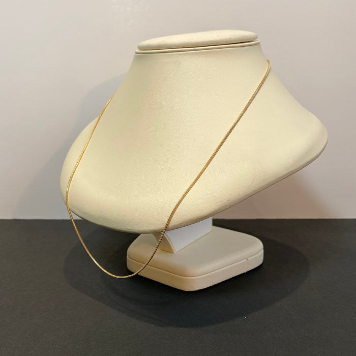 dainty yellow gold necklace mesh chain