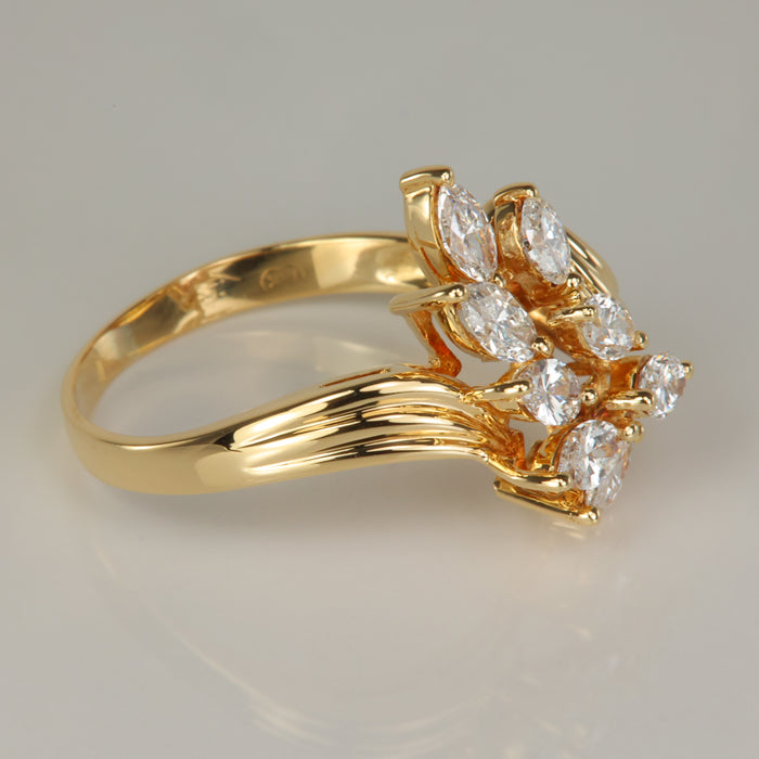 yellow gold diamond estate ring