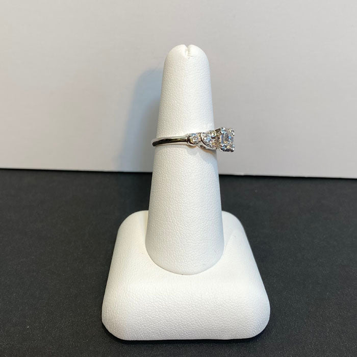 diamond and 14k white gold ring