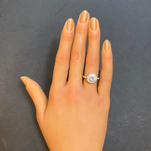 double halo diamond ring engagement