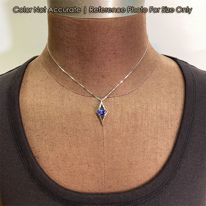 east west tanzanite pendant size