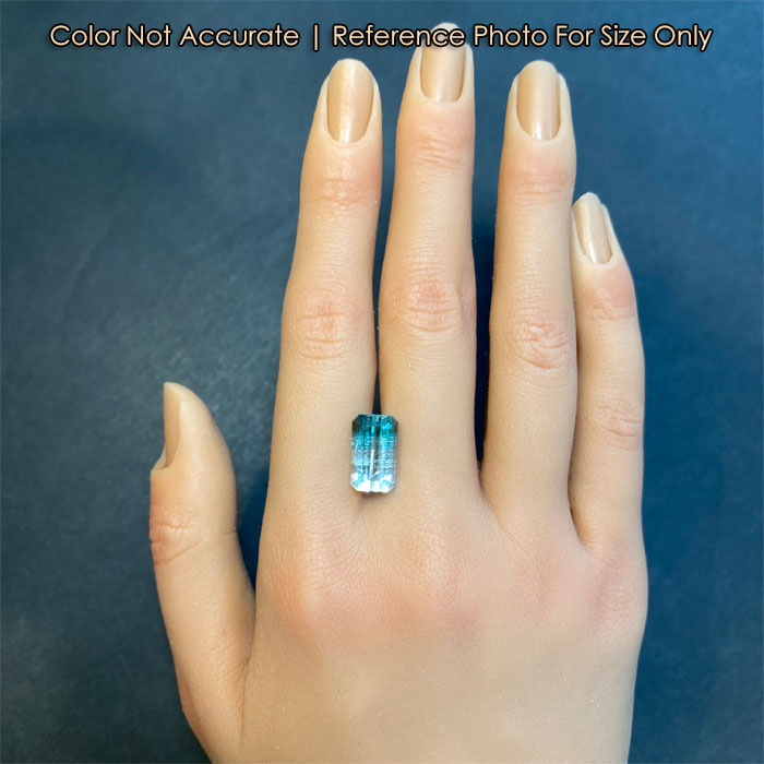 blue green color banded and clear beryl size