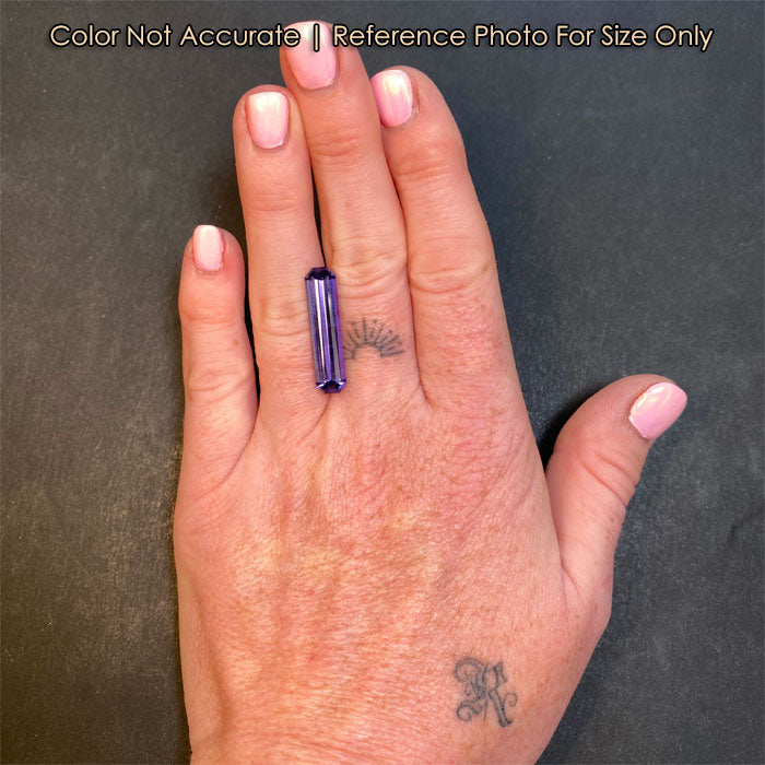 size of tanzanite gemstone on hand