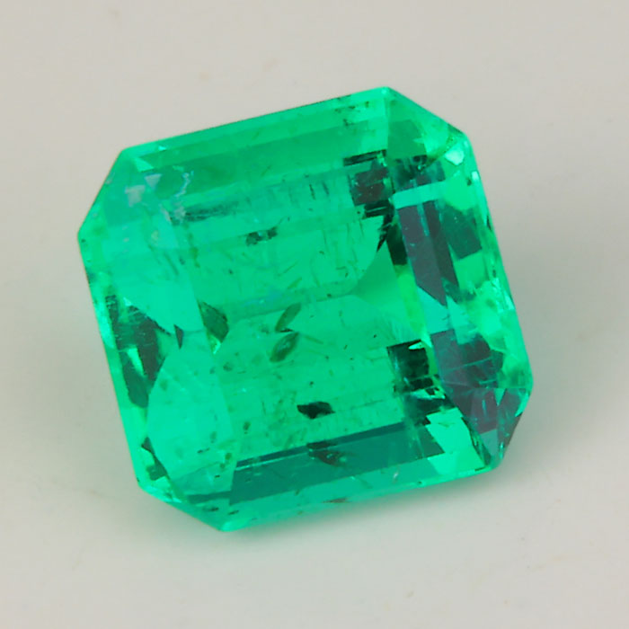 emerald cut green emerald from zambia