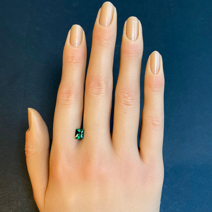 emerald cut fine green chrome tourmaline