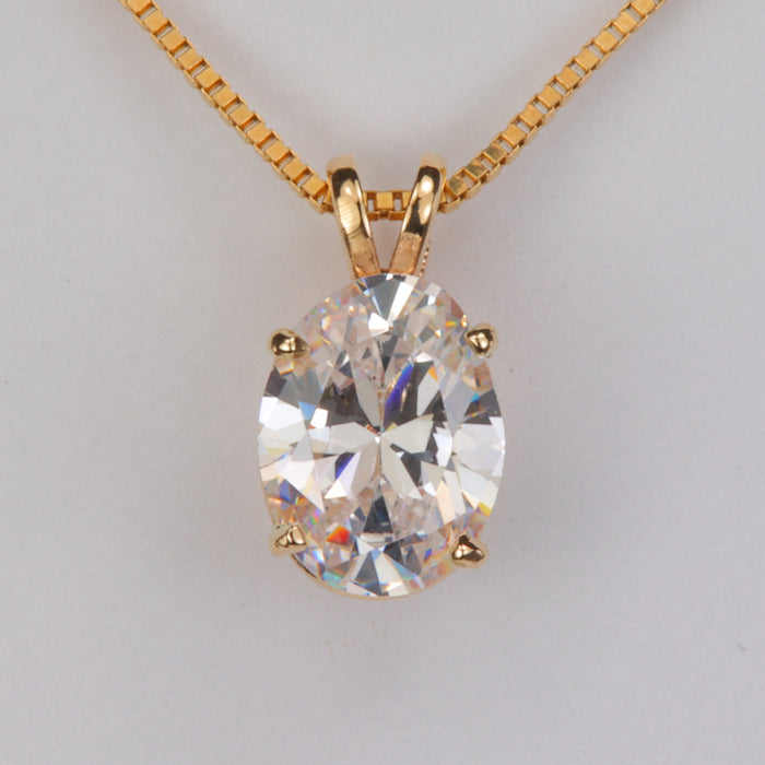 yellow gold estate pendant with cubic zirconia 