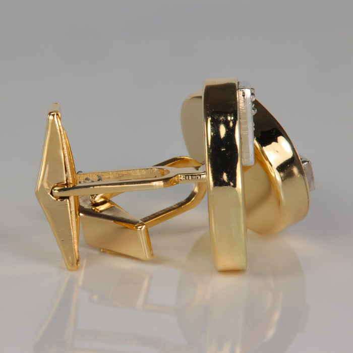 gold estate cuff link pair