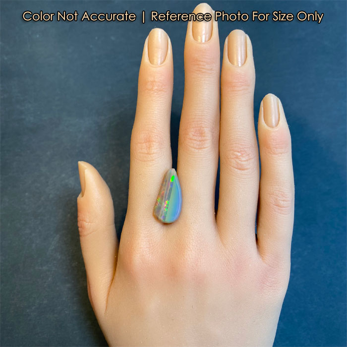 hand size of freeform opal gem