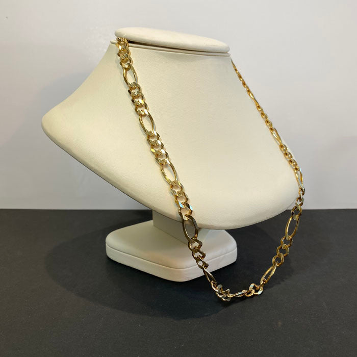 figaro style chain necklace yellow gold