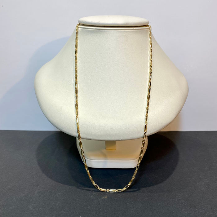 yellow gold figarope necklace 24"