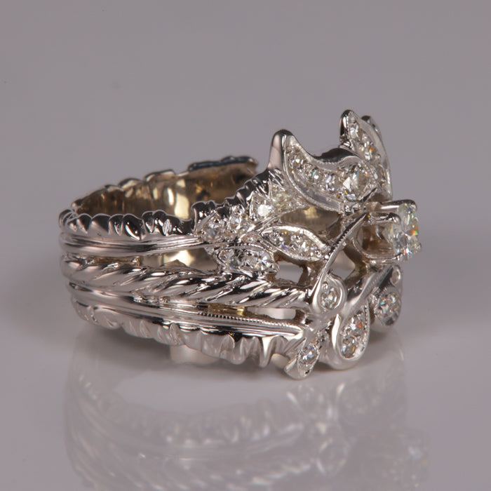 diamond and white gold ring