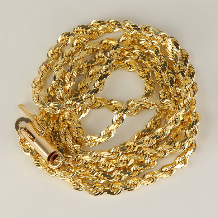 yellow gold rope chain 20 inch