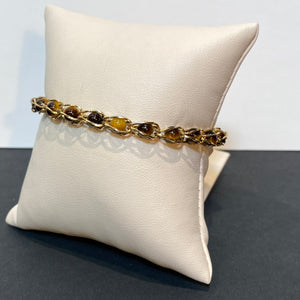 tigers eye and gold bracelet