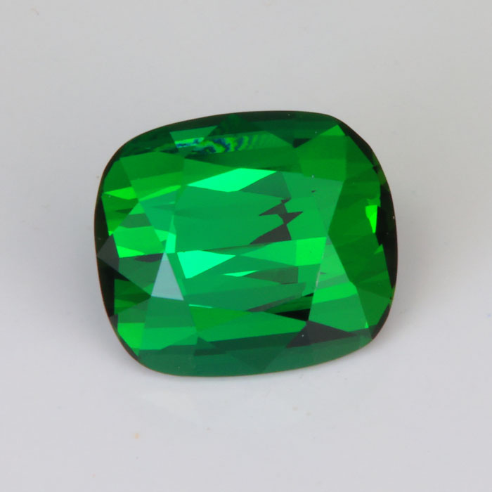 blue green tourmaline gemstone antique cushion cut 