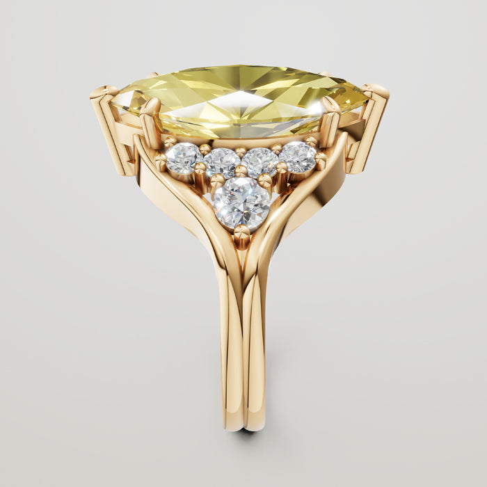 side of marquise heliodor ring render with diamonds