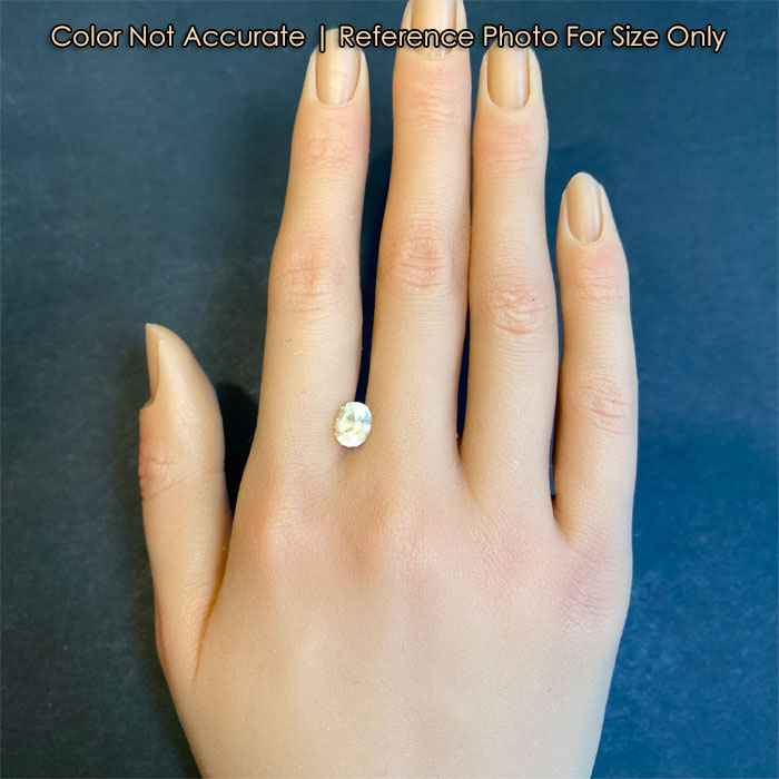 hand size reference of hyalite opal 