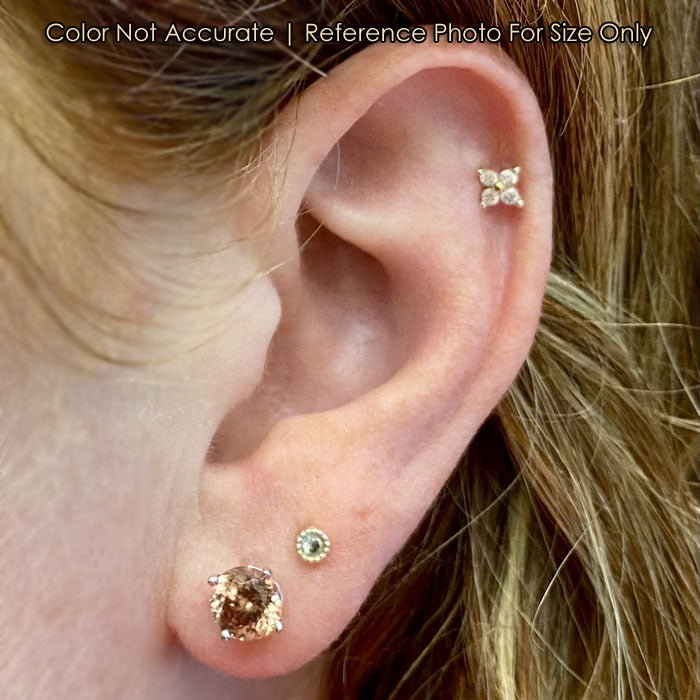 stud earrings with imperial zircon gems 