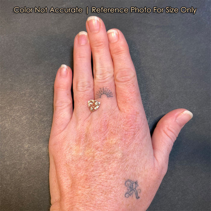 trilliant zircon size to hand