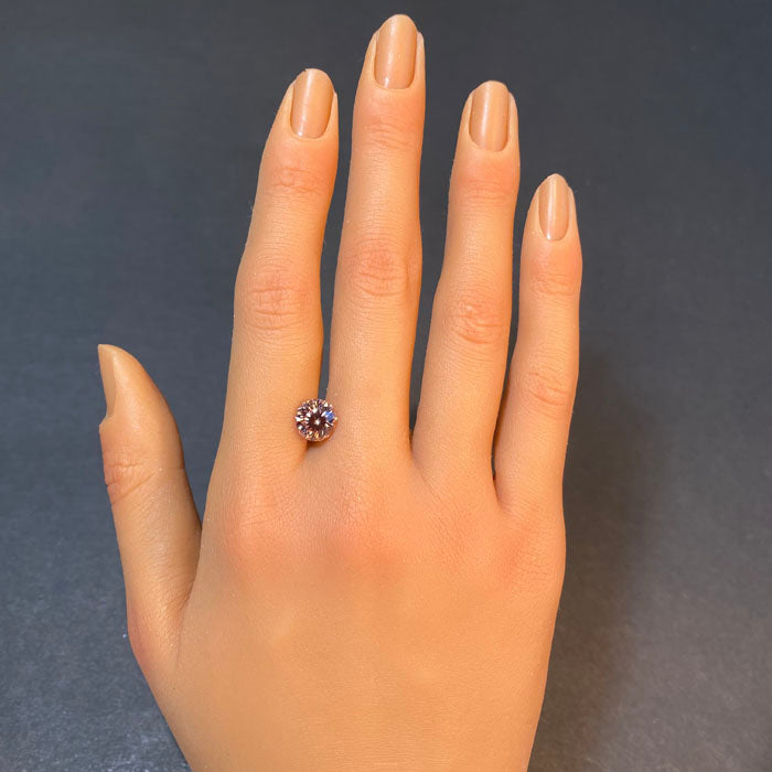 round brillinat peach imperial zircon