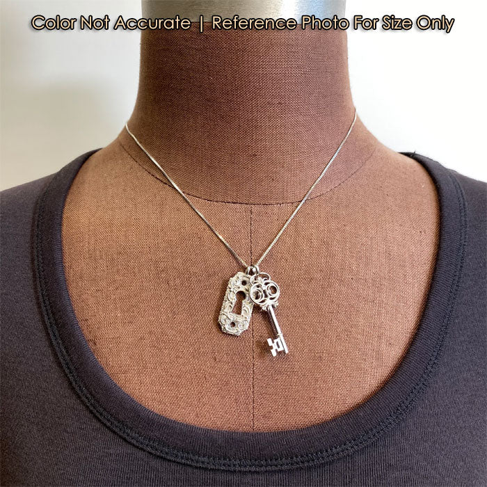 keyhole pendant and skeleton key size