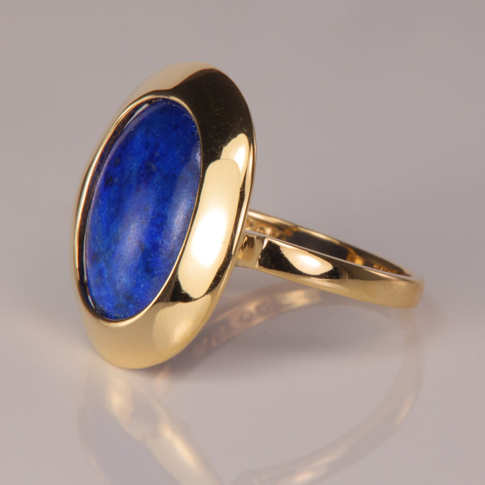 10K Yellow Gold Lapis Ring
