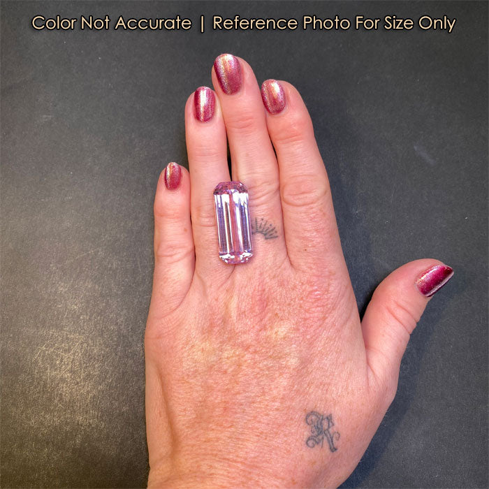 hand reference of pink spodumene 