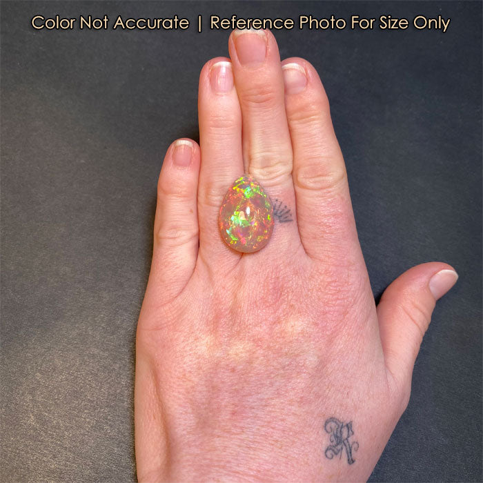 pear cabochon cut opal gem size