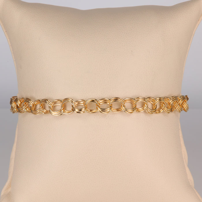 estate yellow gold bracelet with linked loops