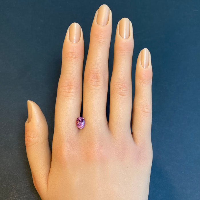 mahenge oval pink garnet gem