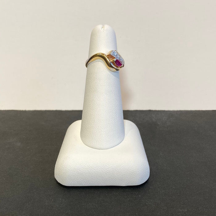 yellow gold marquise cut ruby diamonds ring