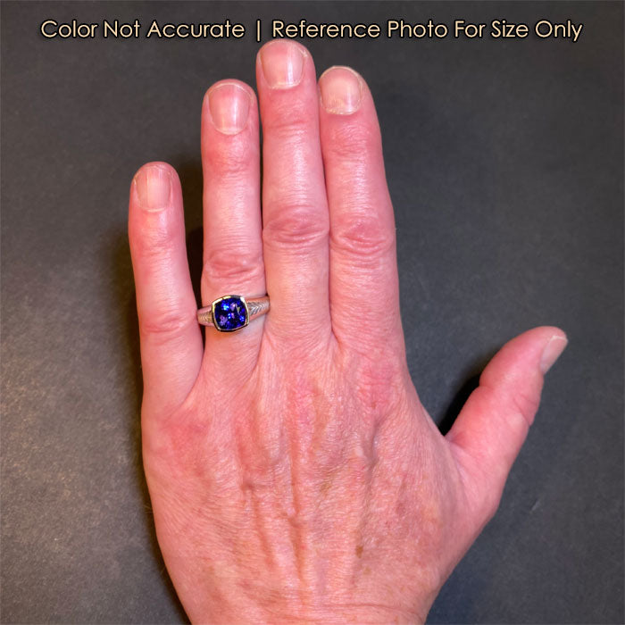tanzanite ring on hand