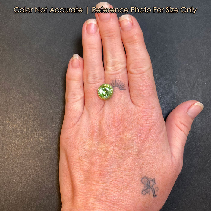 mint green peridot gemstone size 