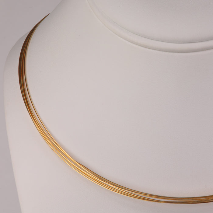 yellow gold multi strand necklace