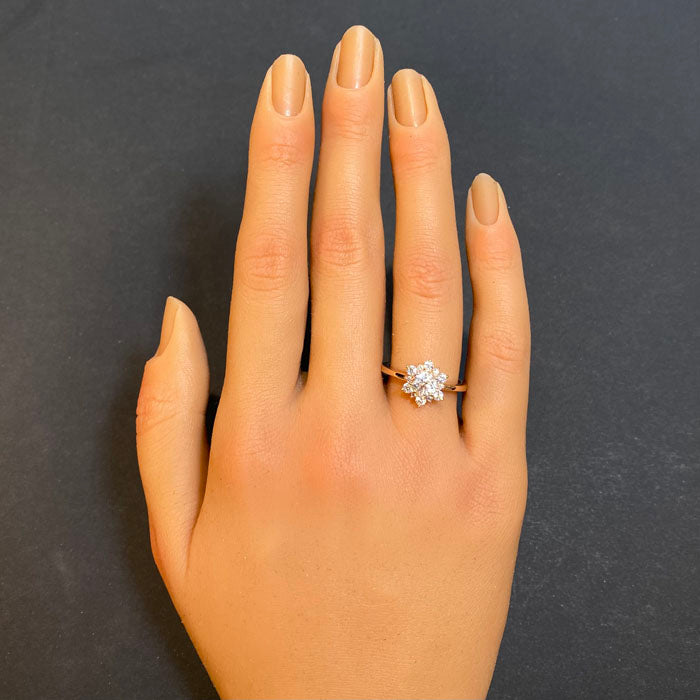 Natural Diamond Ring in 14k Rose Gold Center Stone