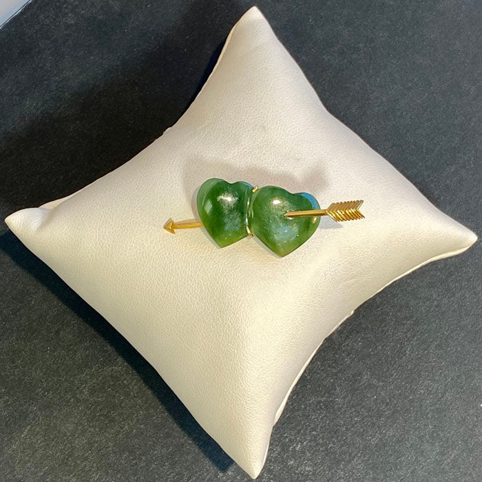 jade pin nephrite jade 14k yellow gold