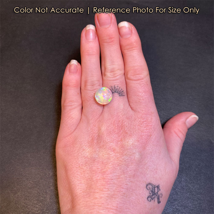 rainbow color opal sphere size to hand