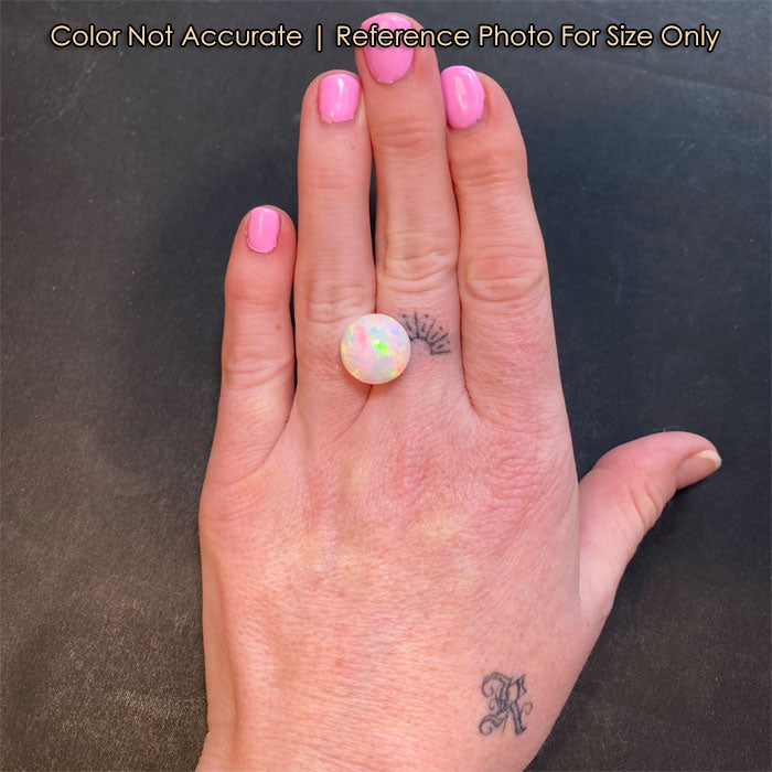 colorful opal sphere size to hand