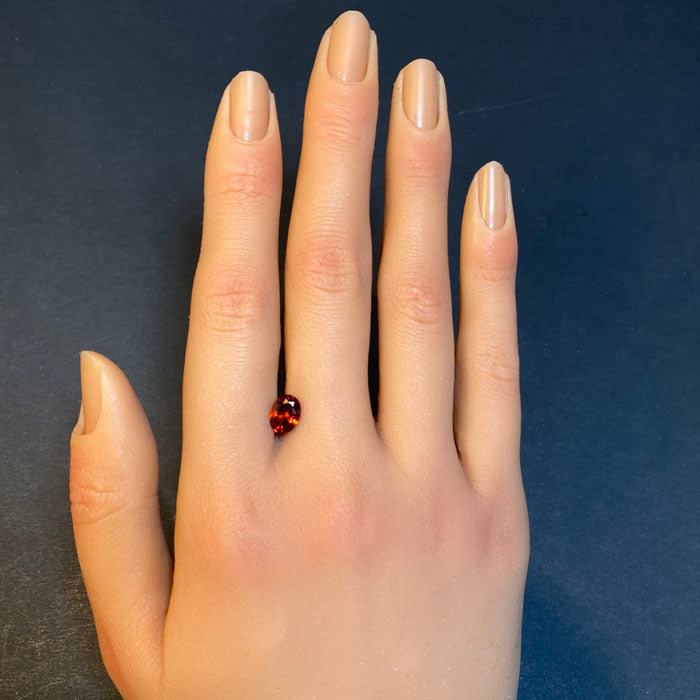 oval cut orange sapphire