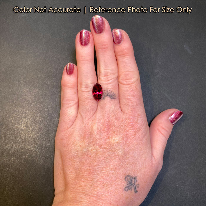 hand reference of rubellite size 